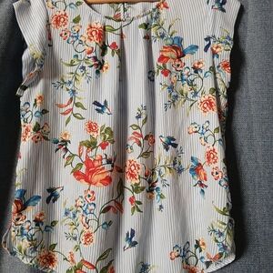 Floral Striped Women's Top